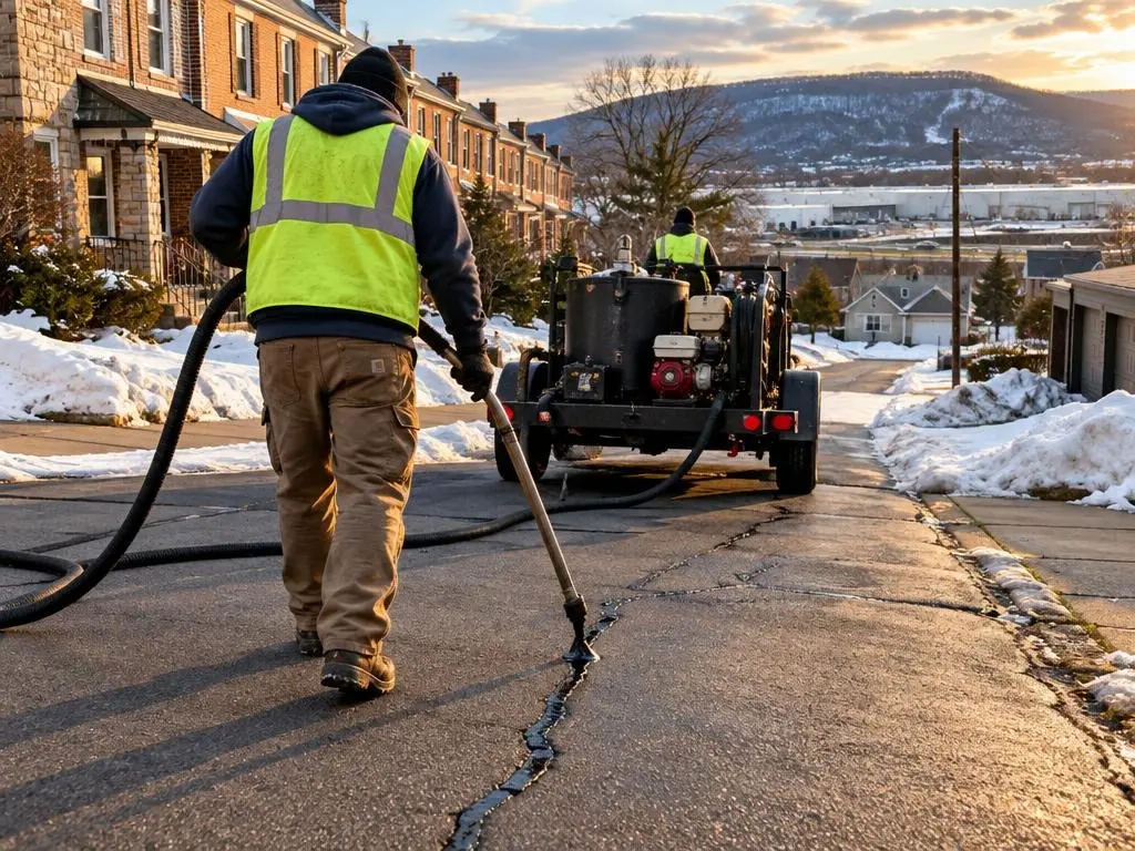 Crack Filling in Allentown, PA